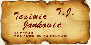 Tešimir Janković vizit kartica